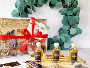 Whiskey, Brandy & Rum - Wooden Tasting Board Pairing Treat Box