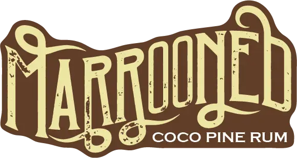 Marooned Coco Pine Rum label